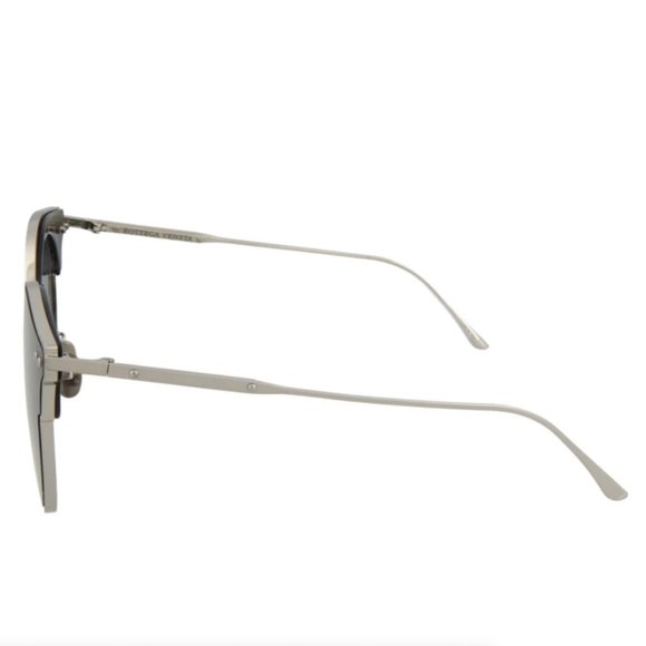 Bottega Veneta Women\'s Grey and Silver Metal Sunglasses!